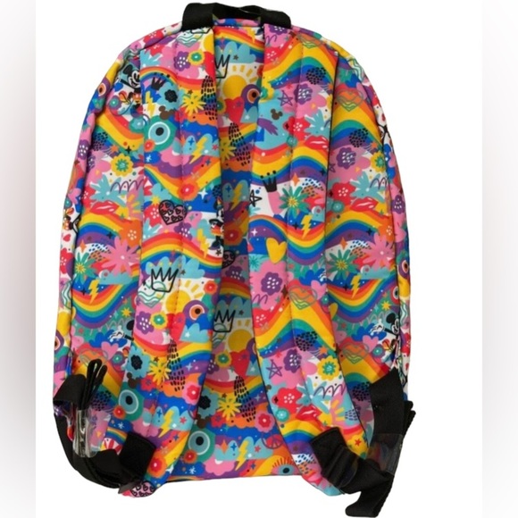Disney Parks Rainbow Pride Mickey  & Minnie Mouse Large Backpack NEW - Picture 3 of 5